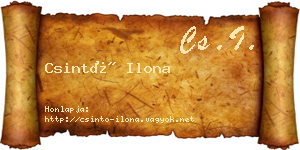 Csintó Ilona névjegykártya